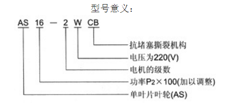 不銹鋼排污泵,潛水排污泵型號(hào)意義